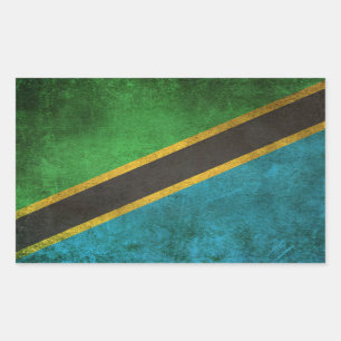 Vintage Distressed Flag of Tanzania Sticker