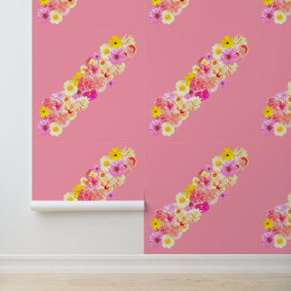 Vintage Distressed Floral Montage Wallpaper