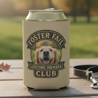 Vintage Distressed Foster Fail Rescue Dog Gift Can Cooler
