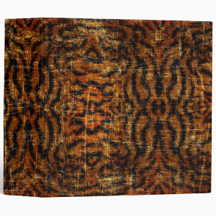 Vintage Distressed Grunge Tiger Animal Print Binder