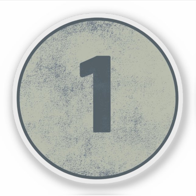Vintage Distressed Number 1 (Front)