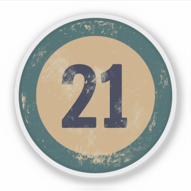 Vintage Distressed Number 21 (Front)