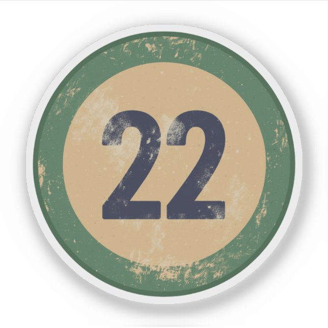 Vintage Distressed Number 22 (Front)