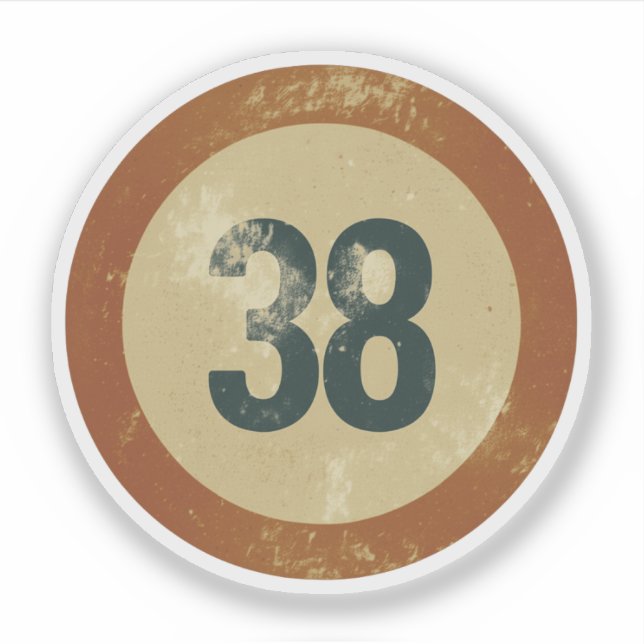 Vintage Distressed Number 38 (Front)