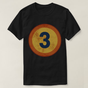 Vintage Distressed Number 3 T-Shirt