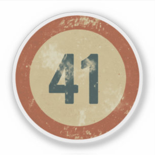 Vintage Distressed Number 41