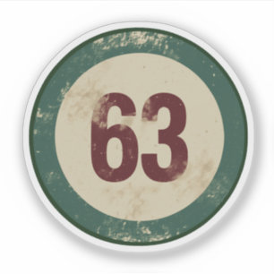 Vintage Distressed Number 63