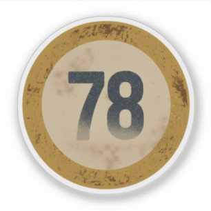 Vintage Distressed Number 78