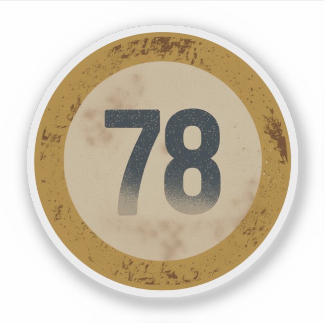 Vintage Distressed Number 78 (Front)