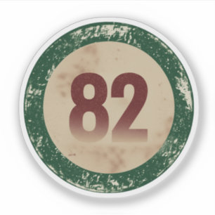 Vintage Distressed Number 82