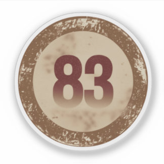 Vintage Distressed Number 83
