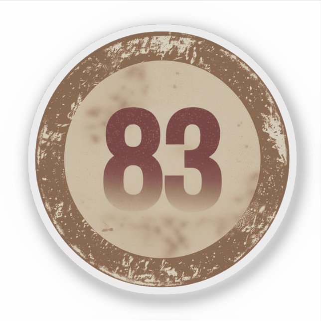 Vintage Distressed Number 83 (Front)