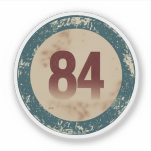 Vintage Distressed Number 84