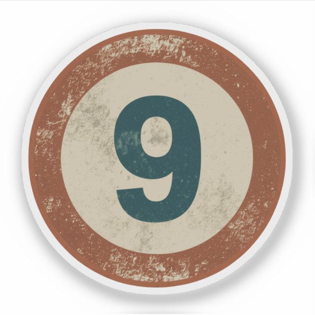 Vintage Distressed Number 9 (Front)