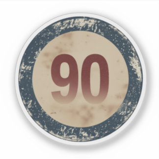 Vintage Distressed Number 90