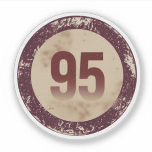 Vintage Distressed Number 95
