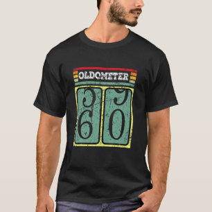 Vintage Distressed Oldometer Sixty Th Birthday Gif T-Shirt