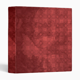 Vintage Distressed Red Pattern Binder