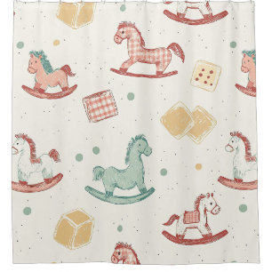 Vintage Distressed Rocking Horse Pattern