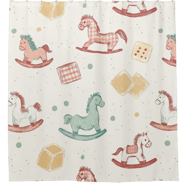 Vintage Distressed Rocking Horse Pattern (1) (Front)