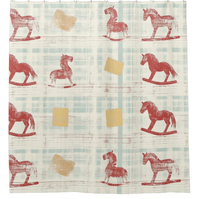 Vintage Distressed Rocking Horse Pattern (3) (Front)