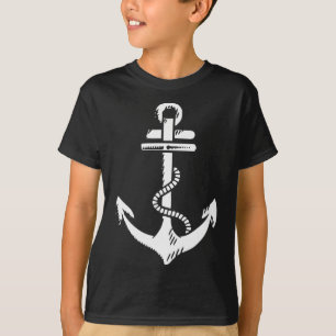 Vintage Distressed Sailing Nautical Grungy White A T-Shirt