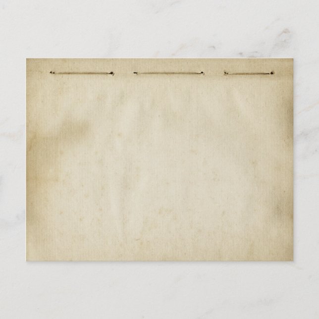 Vintage Distressed Threaded Blank Antique Inspired Postcard (Front)
