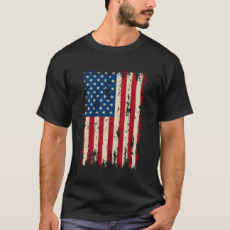 Vintage Distressed Usa Flag Men'S Patriotic Americ T-Shirt