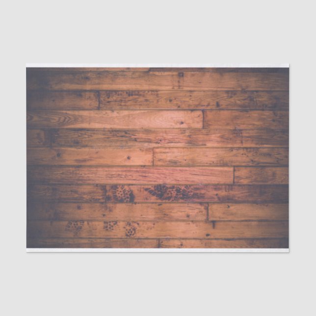 Vintage Distressed Wood Grain Tissue Paper (Front)