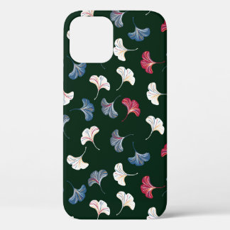 Vintage ditsy seamless pattern with ginkgo leaves  iPhone 12 case