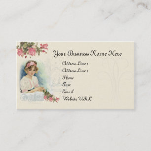 Vintage Diva & Roses Business Card