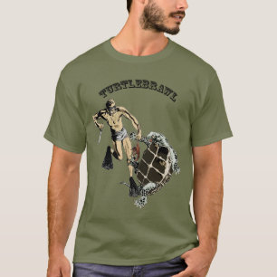 Vintage Diver Fighting a Turtle Over a Lobster URM T-Shirt