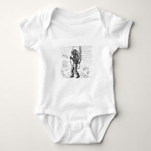Vintage Diver - ocean diving suit Baby Bodysuit