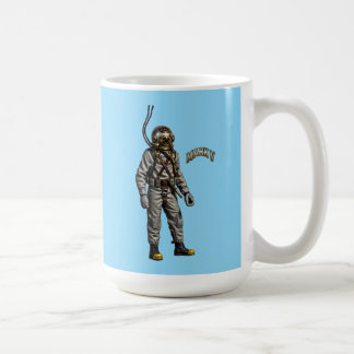 Vintage Diver Wearing a Mark V Diving Helmet URM Coffee Mug