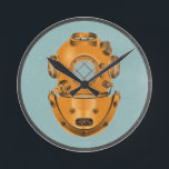 Vintage Diving Bell Round Clock<br><div class="desc">Diving Bell</div>