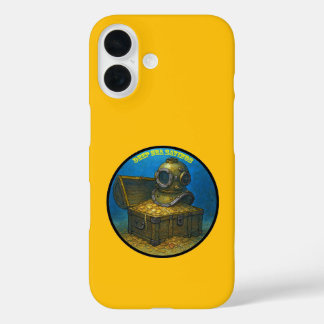 Vintage Diving Helmet on a Treasure Chest URM iPhone 16 Case