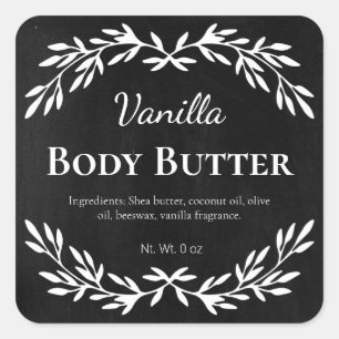 Vintage DIY Vanilla Body Butter Chalkboard Labels