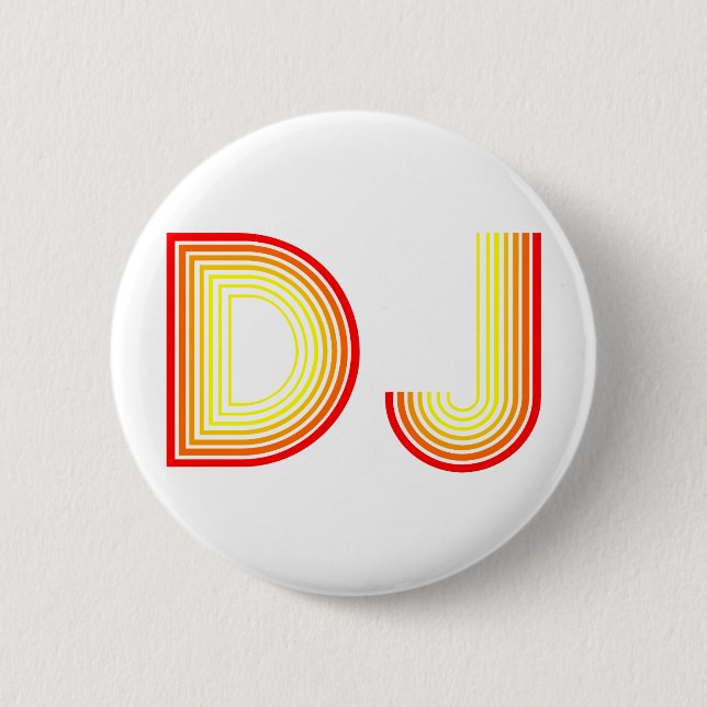 vintage DJ 2 Inch Round Button (Front)