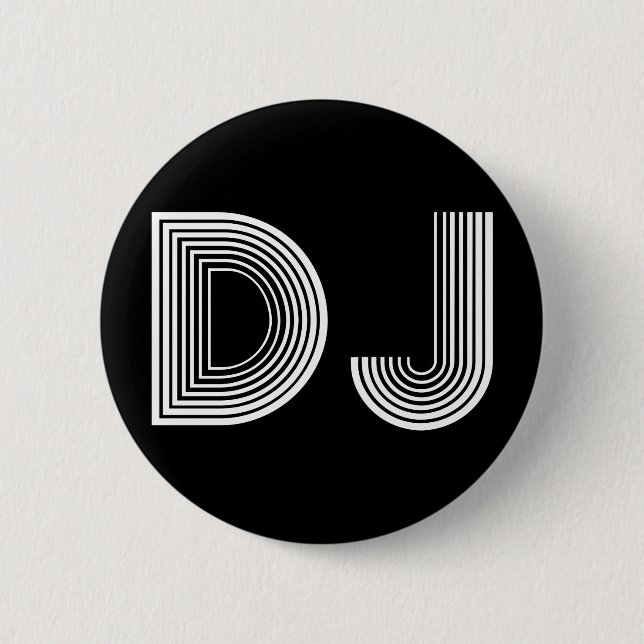vintage DJ 2 Inch Round Button (Front)