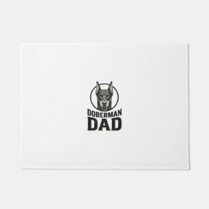 Vintage Doberman Dad Engraving Dog Lover Design_1 Doormat