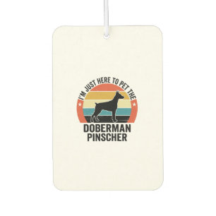 Vintage Doberman Pinscher Dog Lover Shirt Design Air Freshener