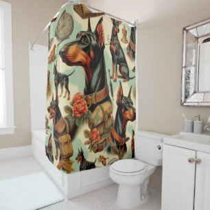 Vintage Doberman Seamless Painting