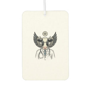 Vintage Doctor Cow Vector Shirt Design_1 Air Freshener