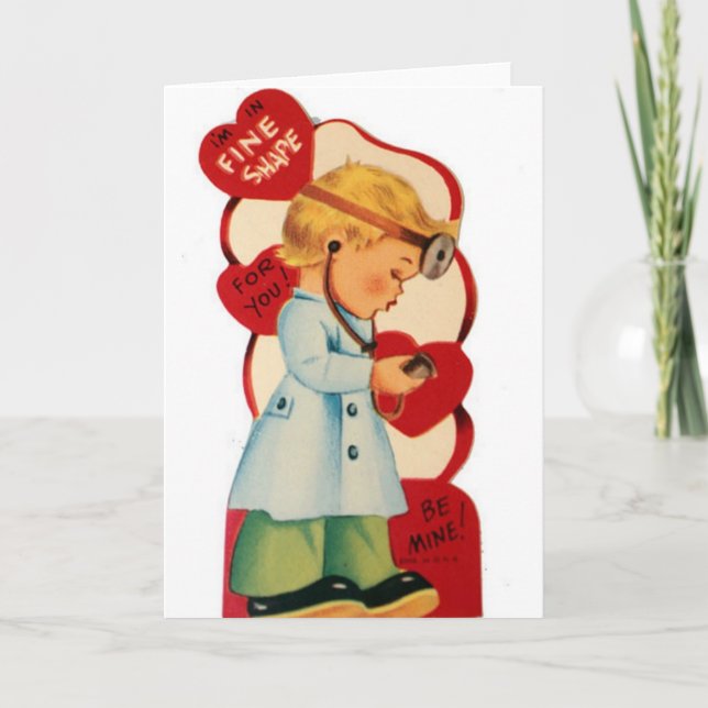 Vintage Doctor Valentine's Day Card (Front)