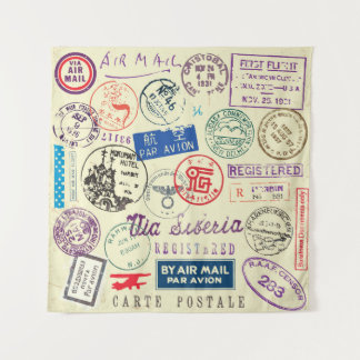 Vintage Document: Stamp Set Collection. Tapestry