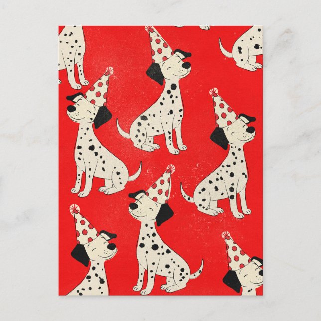 Vintage Dog Birthday  Postcard (Front)