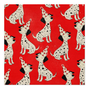 Vintage Dog Birthday Poster