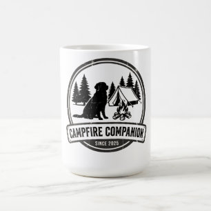 Vintage Dog Camping - Campfire Companion Retro Coffee Mug