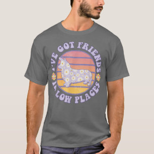 Vintage Dog Corgi Mom I've Got Friends In Low Plac T-Shirt