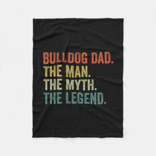 Vintage Dog Dad Man Myth Legend Fleece Blanket